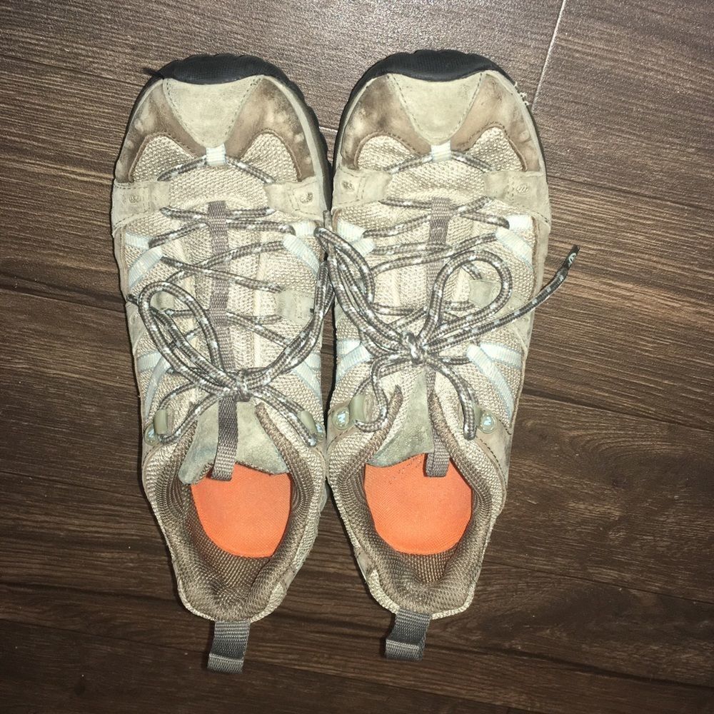Merrell Siren Olive lace up slip on hiking 7.5 shoes